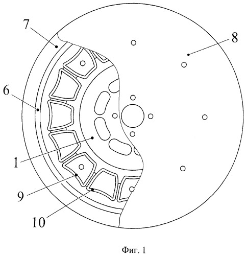 Пресс-форма для изготовления автомобильной шины из эластичного полиуретана с упругими деформируемыми спицами (патент 2413611)