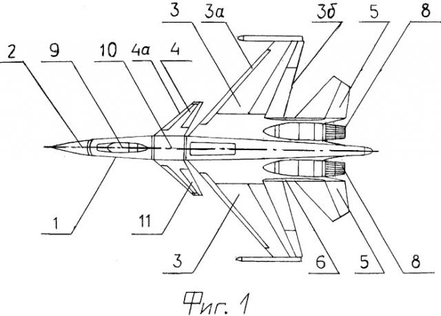 Маневренный самолет с передним оперением (патент 2328409)