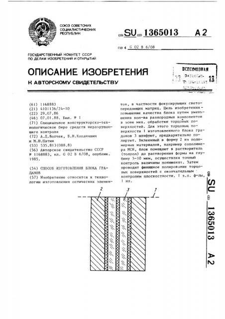 Способ изготовления блока граданов (патент 1365013)