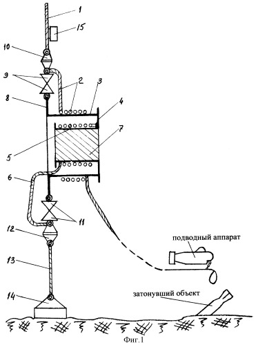 Подводное грузоподъемное устройство (патент 2302972)