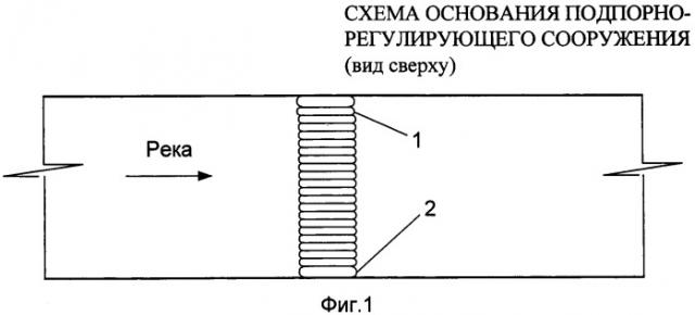 Основание подпорно-регулирующего сооружения (патент 2476639)