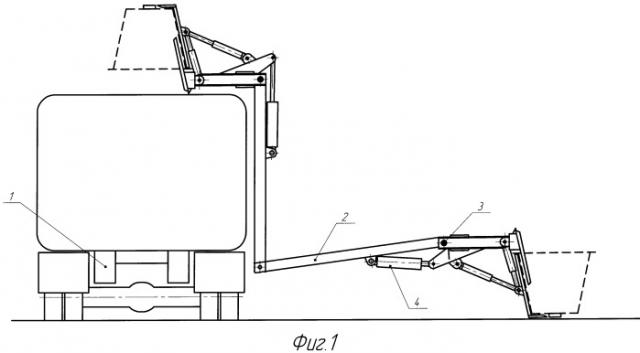 Захват устройства для разгрузки контейнеров в кузов мусоровоза (патент 2400417)