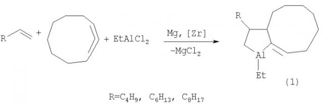 Способ получения 10-алкил-12-этил-12-алюминабицикло[7.3.01,9]додец-1( 2 )-енов (патент 2375368)