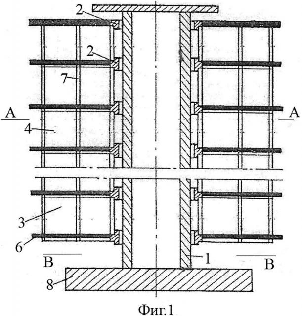 Многоэтажное здание с несущим центральным стволом (патент 2613696)