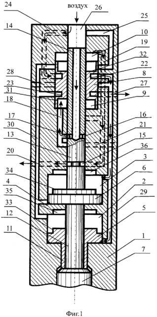 Двухпоршневой пневмоударник (патент 2630325)