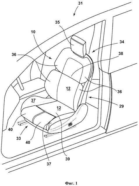 Кресло с мультиконтурной системой для транспортного средства (патент 2662119)