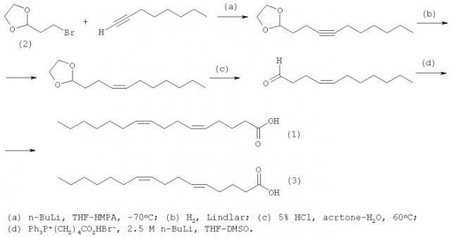 Способ получения (5z,9z)-5,9-гексадекадиеновой кислоты (патент 2538604)