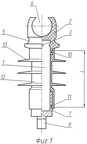 Способ изготовления полимерного высоковольтного изолятора (патент 2395128)