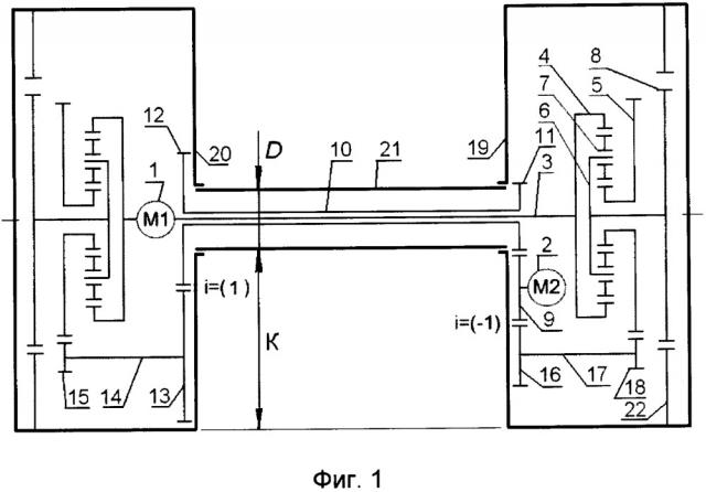 Привод транспортного средства с двухпоточным бесступенчатым механизмом передач и поворота (патент 2652371)