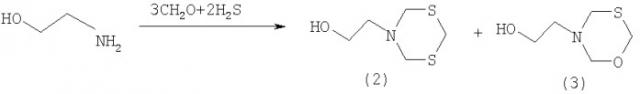 Способ получения [4н-1,3,5-дитиазин-5(6н)-гидрокси]-метанола, [2-[4н-1,3,5-дитиазин-5(6н)-ил]этокси]-метанола, [2-[4н-1,3,5-дитиазин-5(6н)-ил]бутокси]-метанола или дигидро- -[(гидроксиметокси)метил]-4н-1,3,5-дитиазин-5-ацетик ацида (патент 2372341)