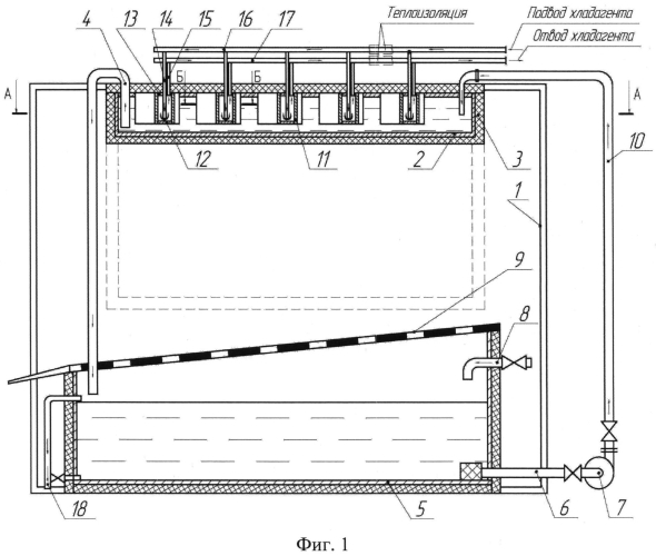 Устройство для концентрирования жидких сред вымораживанием и получения льда (патент 2569021)