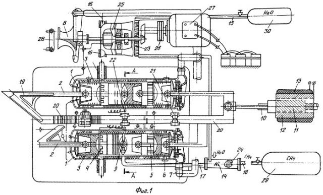 Двигатель электромобиля с приводом от турбоэлектрогенератора (патент 2411380)