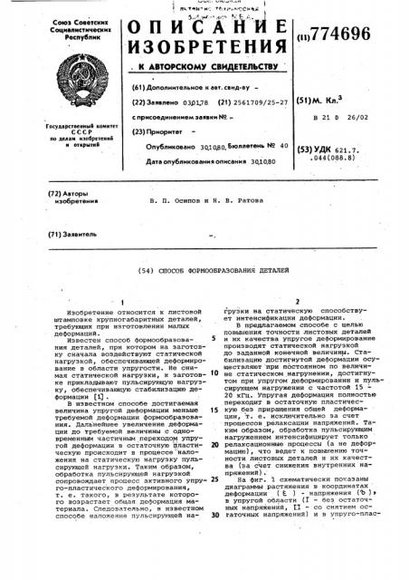 Способ формообразования деталей (патент 774696)