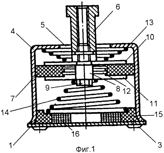 Пружинный виброизолятор с нелинейным демпфированием (патент 2361135)