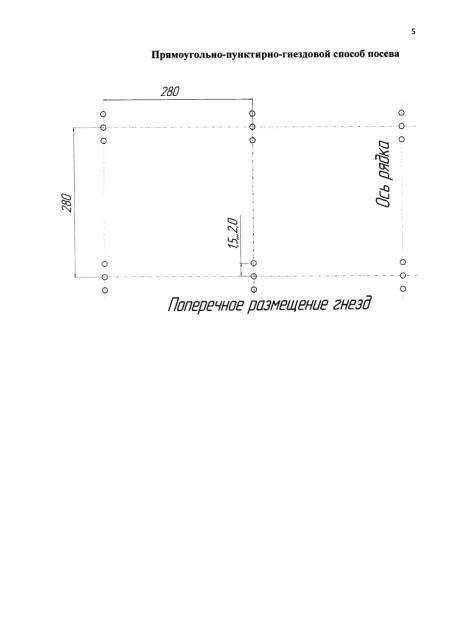 Прямоугольно-пунктирно-гнездовой способ посева (патент 2621568)
