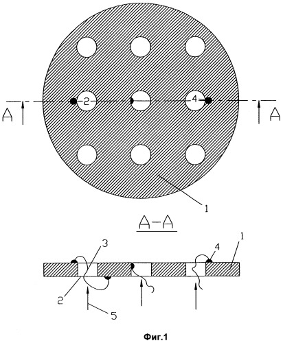 Распределительное днище для распределения газа, содержащего мелкие частицы твердого вещества (патент 2310501)