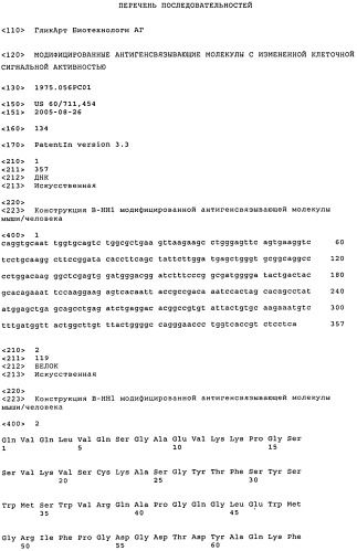 Модифицированные антигенсвязывающие молекулы с измененной клеточной сигнальной активностью (патент 2547931)
