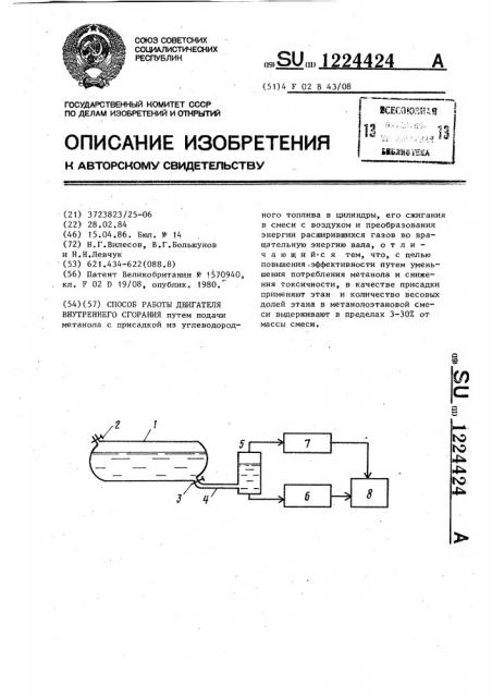 Способ работы двигателя внутреннего сгорания (патент 1224424)