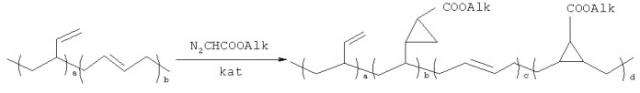Способ получения полимеров, содержащих циклопропановые группы (патент 2445306)