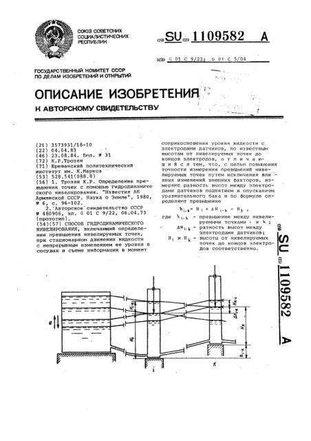 Способ гидродинамического нивелирования (патент 1109582)