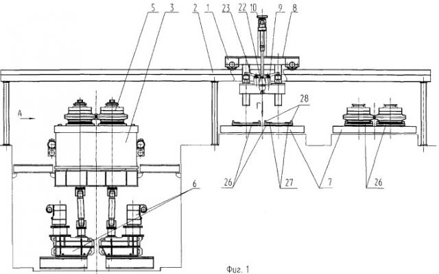 Устройство для замены роликов правильной машины (патент 2368442)