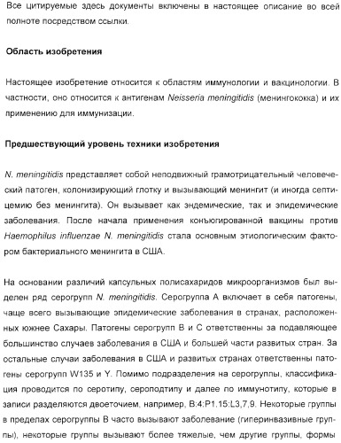 Иммунизация против менингококков серогруппы y с помощью белков (патент 2378009)