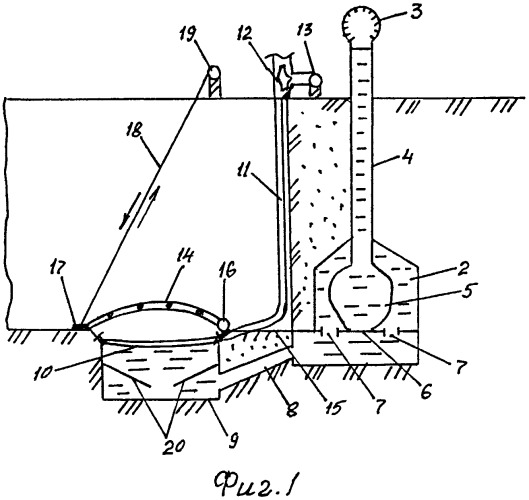 Устройство для измерения уровня воды водотоков горно-предгорной зоны (патент 2490605)
