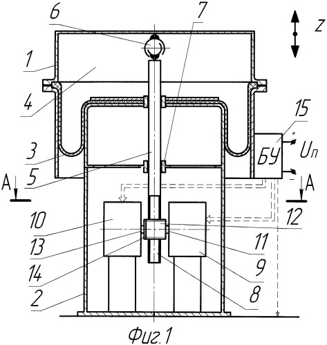 Пневматический амортизатор (патент 2424124)