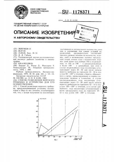 Способ разведения морского гребешка и устройство для его осуществления (патент 1178371)