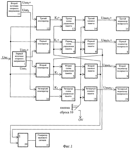 Определитель полярности пьезоэлектрических преобразователей (патент 2303268)