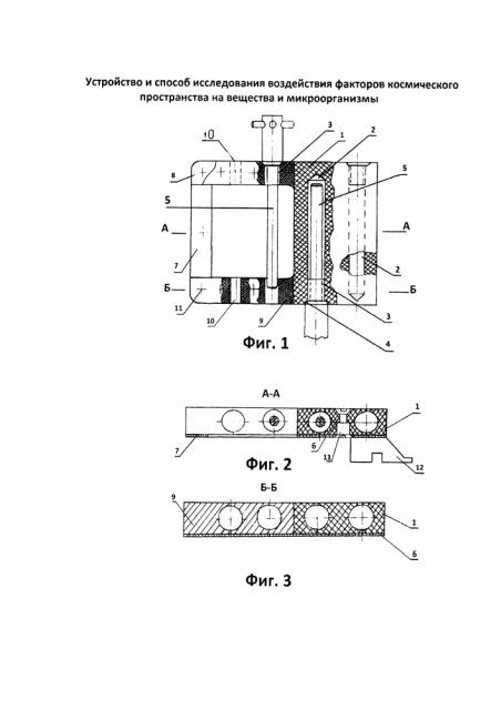 Устройство и способ исследования воздействия факторов космического пространства на вещества и микроорганизмы (патент 2603817)
