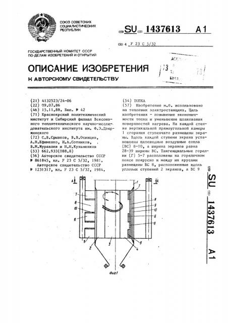 Топка (патент 1437613)