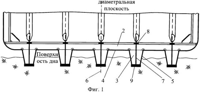 Днищевое перекрытие судна (патент 2559062)