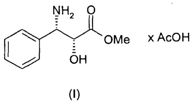 Способ получения ацетатной соли метилового сложного эфира (2r,3s)-3-фенилизосерина (патент 2459802)