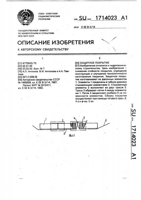 Защитное покрытие (патент 1714023)