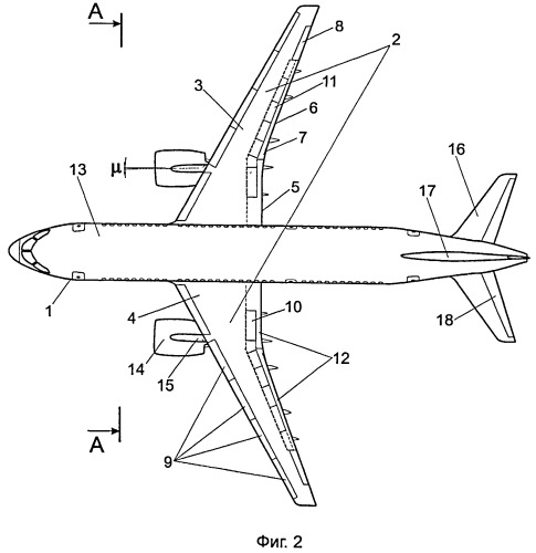 Дозвуковой пассажирский самолет (патент 2529309)