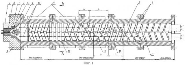 Двухшнековый экструдер (патент 2284914)