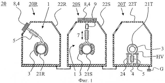 Высоковольтный выключатель с охлаждением (патент 2401473)