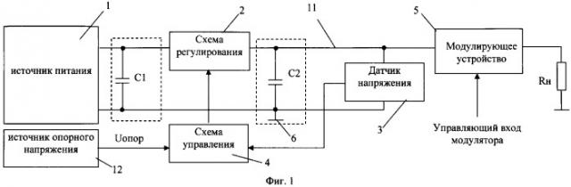 Высоковольтный импульсный модулятор со стабилизацией амплитуды импульсов и электронный ключ для него (варианты) (патент 2339158)