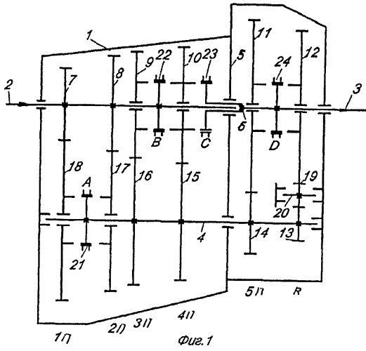 Восьмиступенчатая коробка передач (патент 2495298)