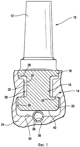 Сегмент нагрузочной пружины для радиального нагружения рабочей лопатки турбины, узел турбинного ротора и рабочей лопатки и способ установки рабочей лопатки турбины на роторе (патент 2331774)