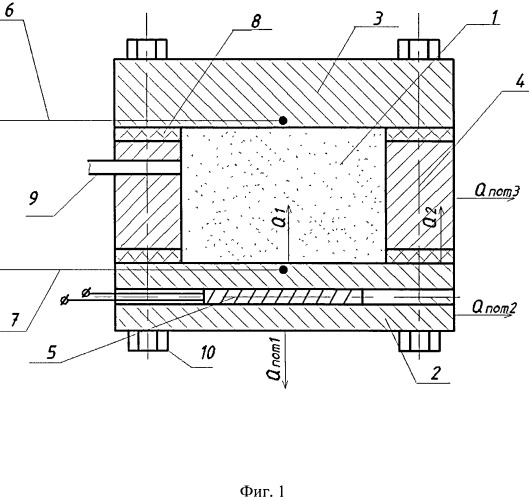 Устройство для измерения теплопроводности флюидонасыщенных под давлением пористых тел (патент 2492455)