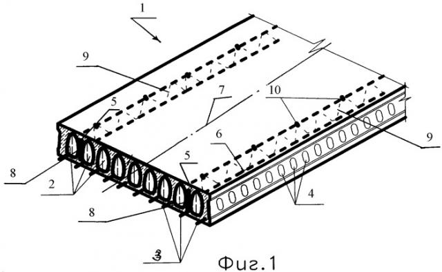 Многопустотная железобетонная плита, предназначенная для работы в условиях повышенной сейсмической активности (патент 2363821)