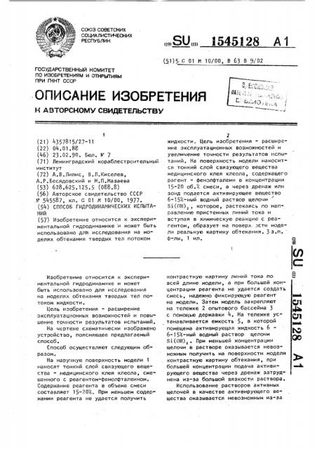 Способ гидродинамических испытаний (патент 1545128)