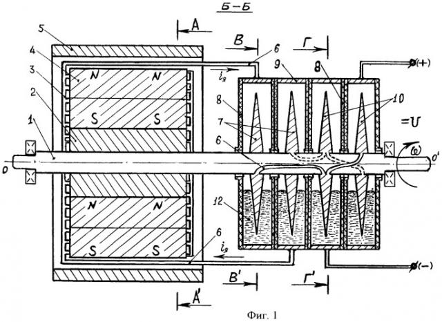 Машина постоянного тока с жидкометаллическим коммутатором (патент 2441309)