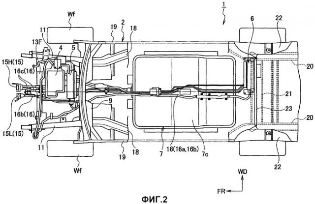 Схема размещения компонентов транспортного средства (патент 2482985)