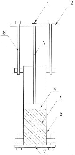 Устройство для измерения характеристик образцов бетона, приготовленного на основе расширяющегося цемента (патент 2558852)