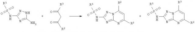 Способ получения 2-сульфониламино-1,2,4,-триазоло[1,5-a] пиримидинов (патент 2325390)