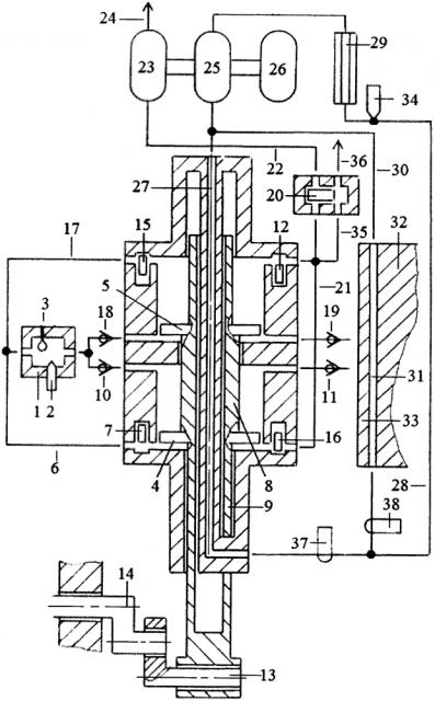 Способ бесконтактного охлаждения поршней, штоков и цилиндра однотактного двигателя с внешней камерой сгорания энергией выхлопных газов (патент 2624686)