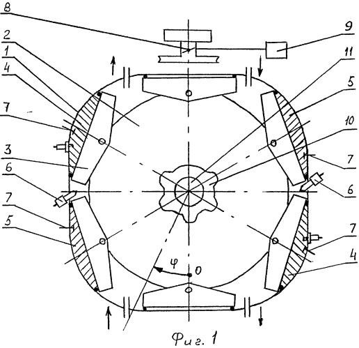 Бескривошипный роторно-поршневой двигатель внутреннего сгорания изменяемой мощности (патент 2506438)